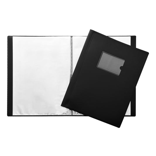 A4 Black Flexible Cover 10 Pocket Display Book