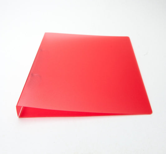 A4 Slim Red Translucent Ringbinder