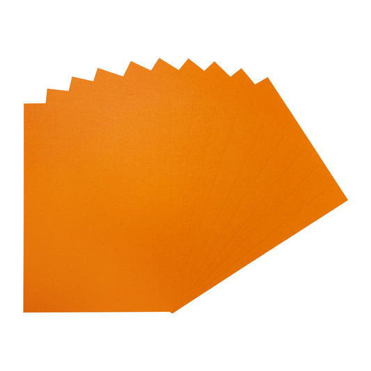 Pack of 50 A4 Orange Coloured Card 160gsm Sheets