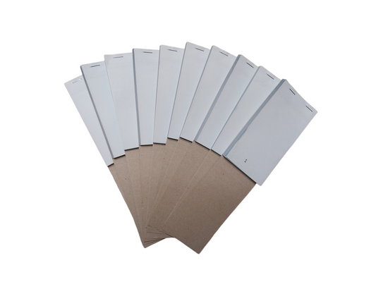Pack of 10 76mm x 140mm Plain White Duplicate NCR Service Pads
