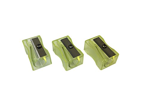 Pack of 100 Yellow Translucent Pencil Sharpeners