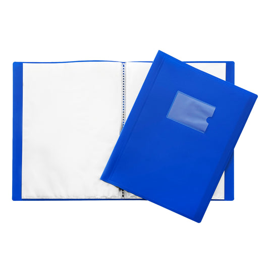 A4 Blue Flexible Cover 20 Pocket Display Book