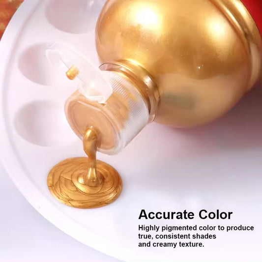 500ml Orange Metallic Poster Paint