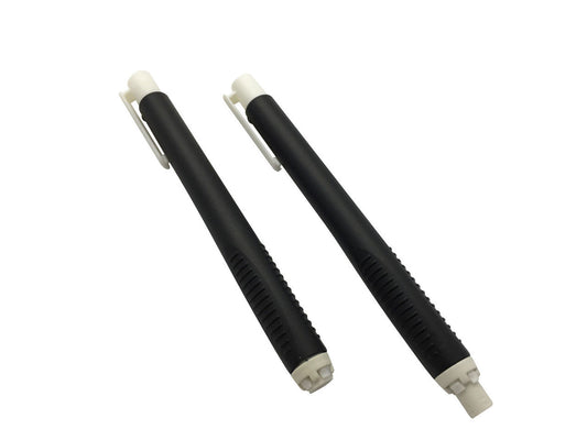 Janrax Click Eraser - Black Pen Barrel with Easy Grip