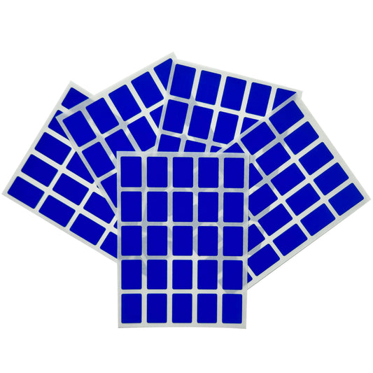 Pack of 125 Blue 12x18mm Rectangular Labels - Adhesive Stickers