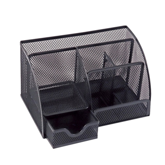 6 Compartment Wire Mesh Desktop Organiser