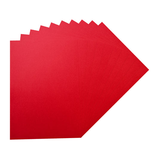 Pack of 50 A5 Red Coloured Card 160gsm Sheets