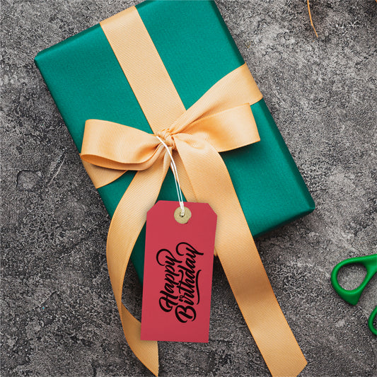 Pack of 50 Dark Pink Strung Tags 120mm x 60mm