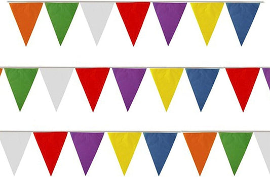 M1003 Multi Coloured Bunting 7m with 25 Pennants