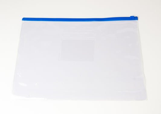 Pack of 12 A4 Blue Zip Zippy Bags