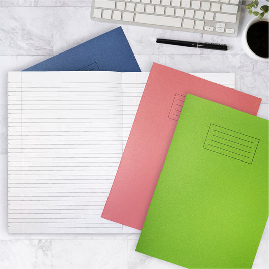 Janrax A4 Buff 80 Page Feint Ruled with Margin Exercise Book WF Paper with 225gsm Manilla Cover