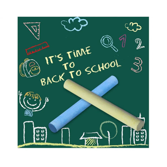 Box of 12 Assorted Coloured Chalk Sticks - Blackboard