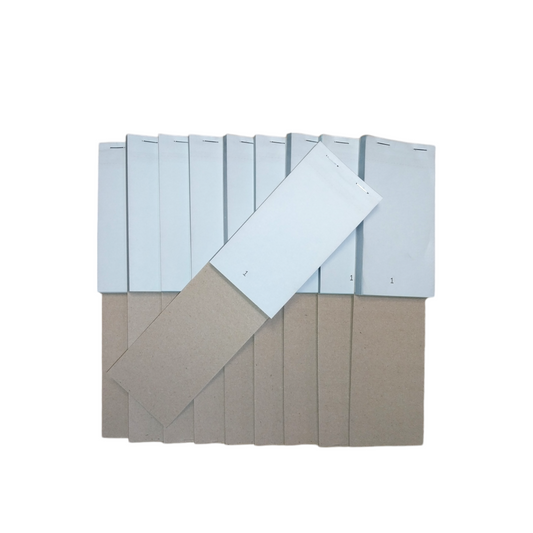 Pack of 10 76mm x 140mm Plain White Duplicate NCR Service Pads