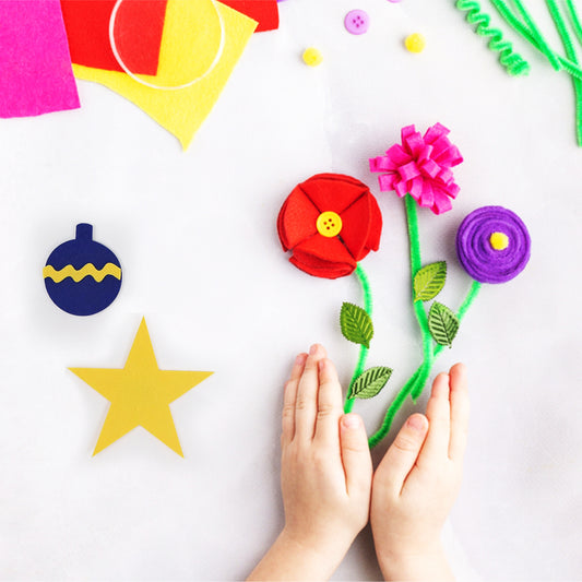 Pack of 10 A4 Red Coloured Felt 180gsm Sheets