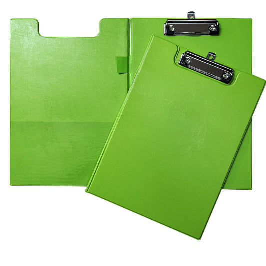 Pack of 10 Janrax A4 Assorted Coloured Foldover Clipboards