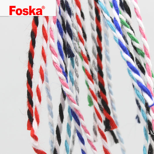 5m Raffia Craft Assorted Two Colour Cotton Thread String