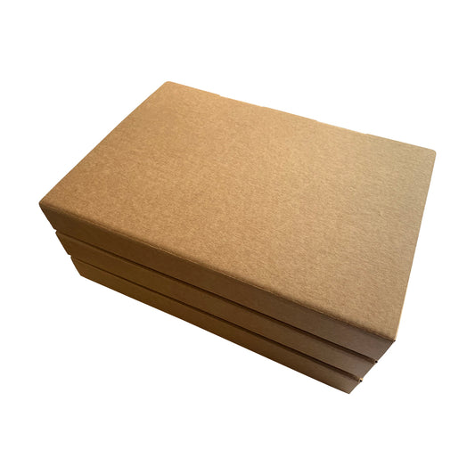Pack of 3 A4 Kraft Box Files 3.5cm Depth