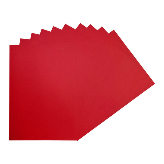 Pack of 50 A4 Red Coloured Card 160gsm Sheets