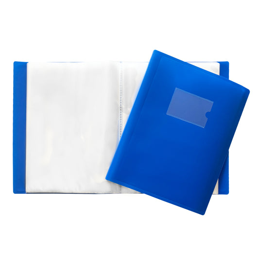 A4 Blue Flexible Cover 100 Pocket Display Book
