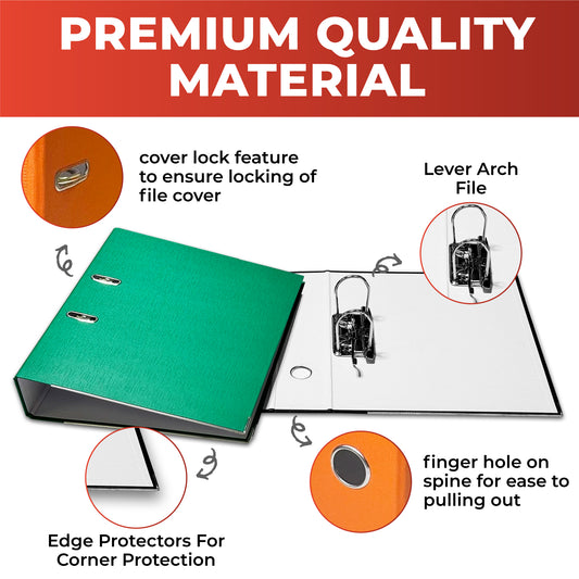 A4 Red Paperbacked Lever Arch File by Janrax