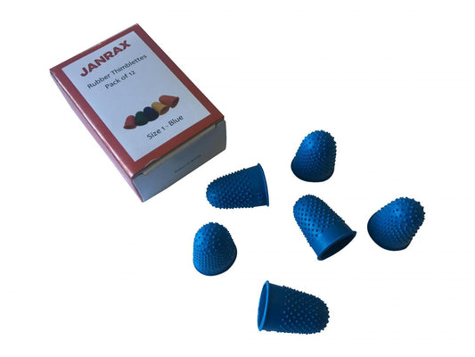 Blue No.1 Rubber Thimblettes Pack of 12