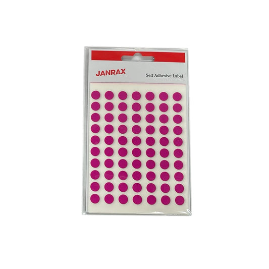 Pack of 560 Dark Pink 8mm Round Labels - Stickers