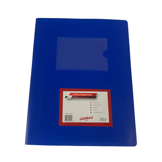 A5 Blue Flexible Cover 40 Pocket Display Book