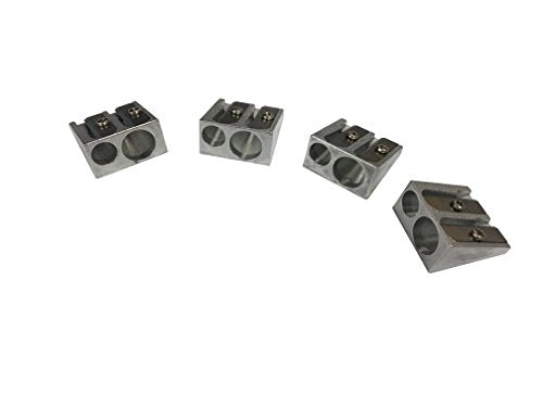 Pack of 12 Janrax Two Hole Metal Pencil Sharpeners