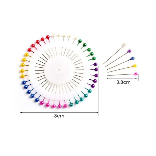 Pack of 80 Assorted Colour Dress Pins 38mm - Sewing
