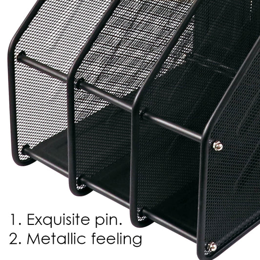 3 Compartment Wire Mesh File Holder