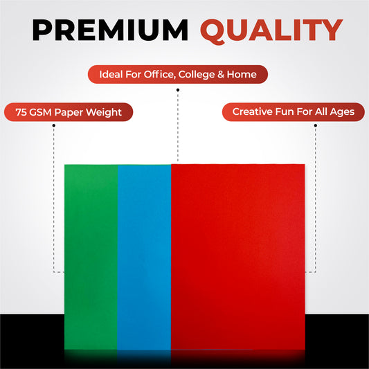 Pack of 100 A4 Orange Coloured Paper 75gsm Sheets