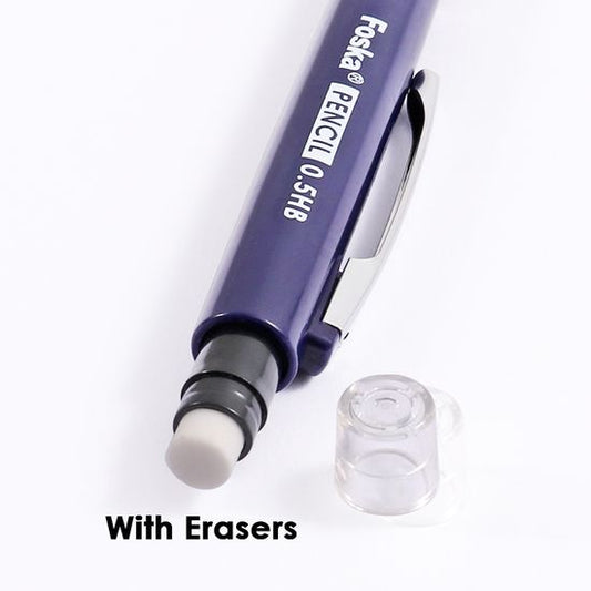 Single 0.7mm Pen Style Mechanical Pencil with Eraser