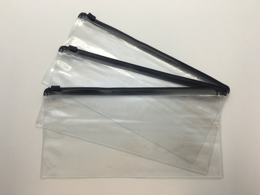 Pack of 12 DL Black Zip Zippy Bags