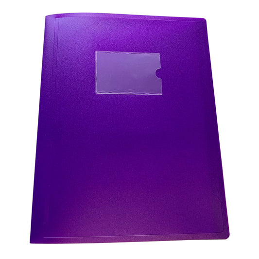 A4 Purple Flexible Cover 10 Pocket Display Book