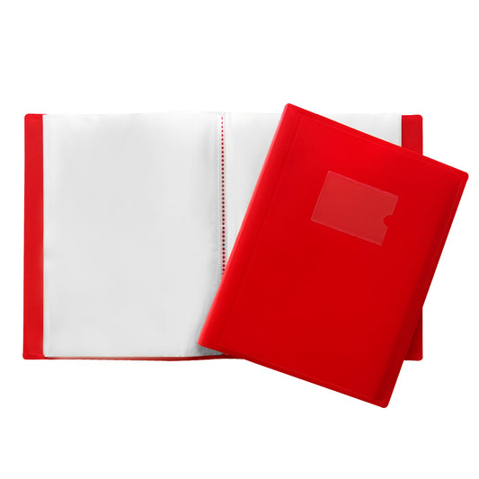 A4 Red Flexible Cover 100 Pocket Display Book