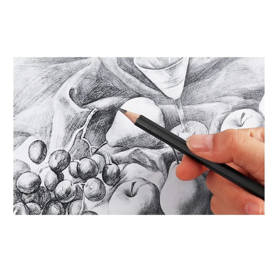 Pack of 12 6B Wooden Drawing Pencils