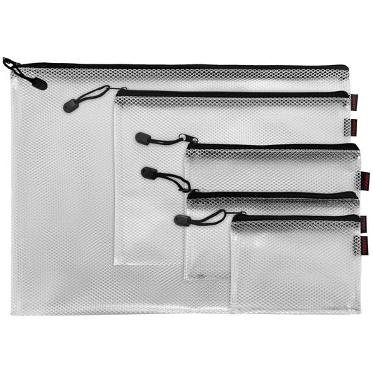 Premium DL Black Zip Mesh Bag by Janrax