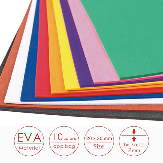 Pack of 10 Handmade Eva Sponge Papers 20 x 30cm