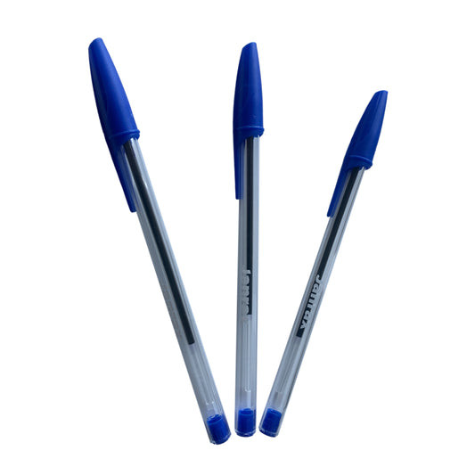 Box of 50 Blue Ballpoint Pens Smooth Glide by Janrax