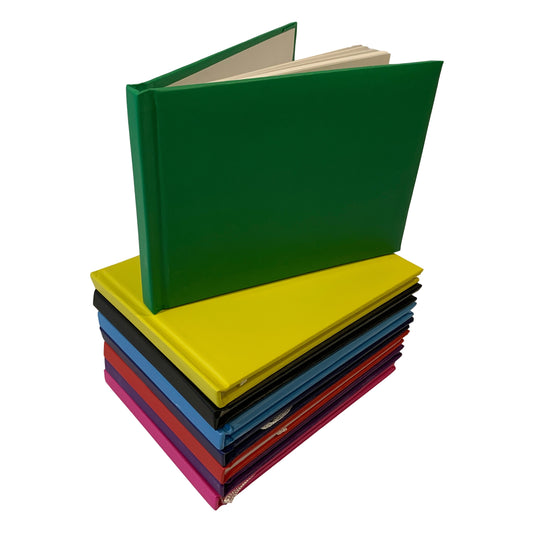 Pack of 8 Assorted Colour Plain Cover Autograph Books by Janrax