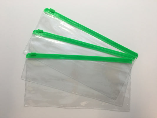 Pack of 12 DL Green Zip Zippy Bags
