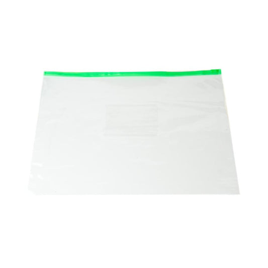 Pack of 12 A4 Green Zip Zippy Bags