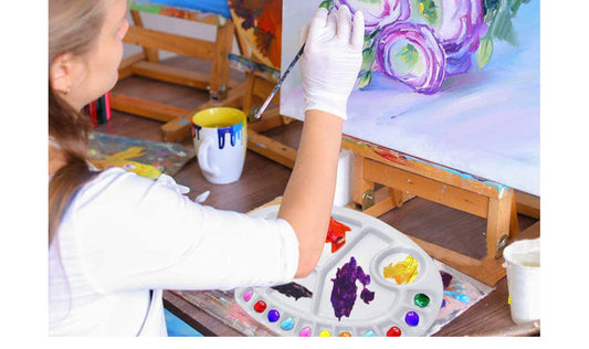 Professional Art Drawing Plastic Water Colour Mix Paint Tray Naked Palette