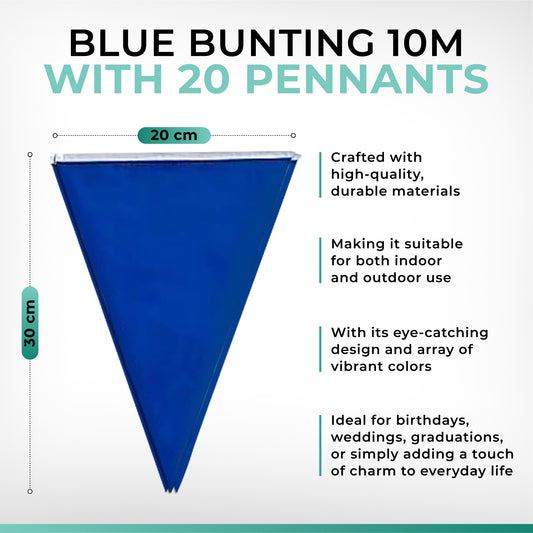 Blue Bunting 10m with 20 Pennants