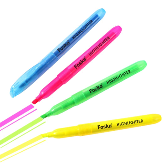 Pack of 4 Colours Highlighter Marker Pens