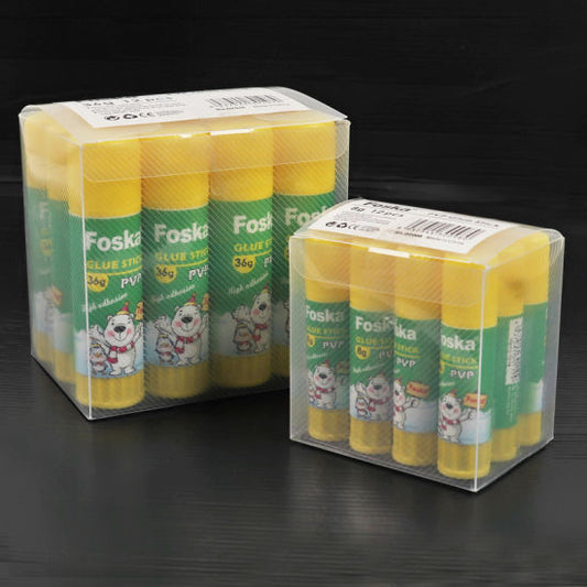 Pack of 12 PVP 36g Glue Sticks - Children's Washable Adhesive