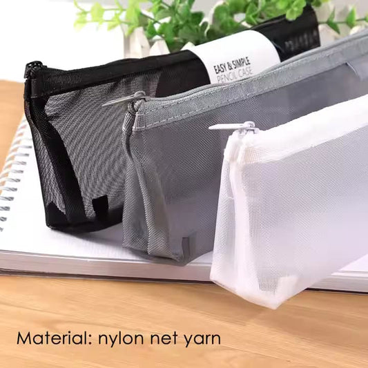 Single Multipurpose Nylon Net Yarn Student Pencil Case