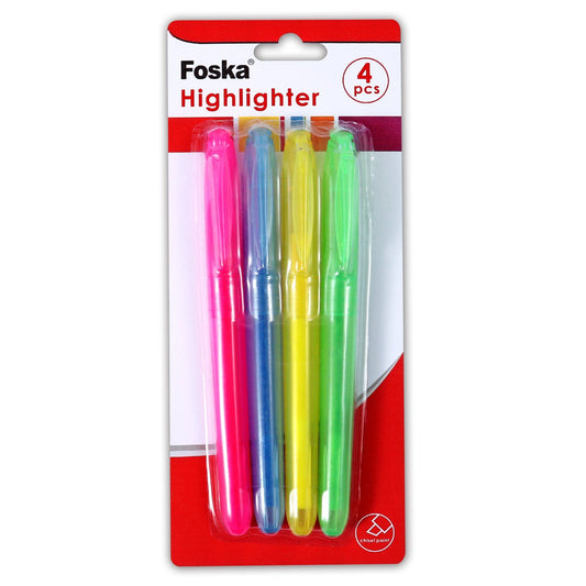 Pack of 4 Colours Highlighter Marker Pens
