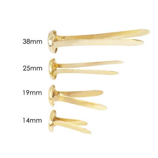 Pack of 100 Paper Fasteners 14mm - Butterfly Clips
