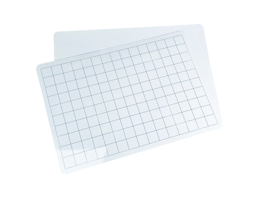 Pack of 12 Square Grid A4 Drywipe Whiteboards